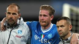 De Bruyne chấn thương sau khi ghi bàn cho Napoli